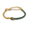 Pulsera Rope Piedra Asimétrica Verde
