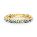 Anillo de eternidad de moissanitas 0,06 ct dorado