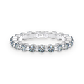 Anillo eternity de moissanitas 0,045 ct en plata