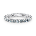 Anillo eternity de moissanitas 0,06 ct en plata