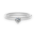 Anillo solitario de moissanita 0,3 ct en plata