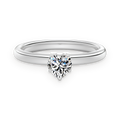 Anillo solitario de moissanita 0,5 ct en plata