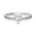 Anillo solitario de moissanita 0,5 ct en plata