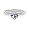 Anillo solitario de moissanita 0,8 ct en plata