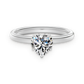 Anillo solitario de moissanita 1,0 ct en plata
