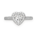Anillo halo de moissanita 1,0 ct en plata