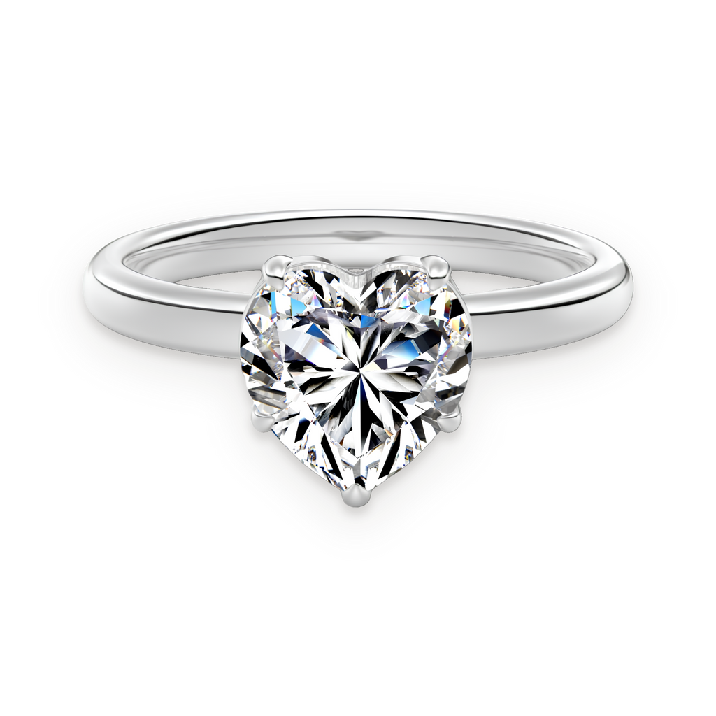 Anillo solitario de moissanita 2,0 ct en plata