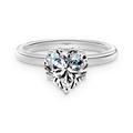 Anillo solitario de moissanita 2,0 ct en plata
