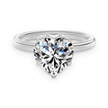 Anillo solitario de moissanita 3 ct en plata