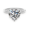 Anillo solitario de moissanita 4 ct en plata