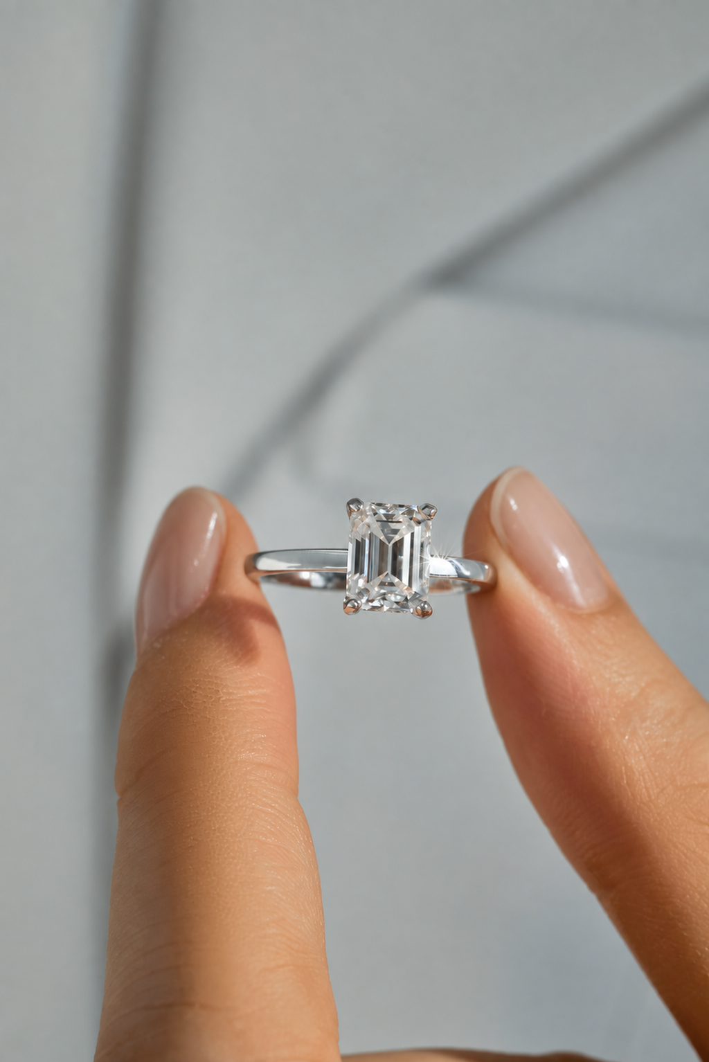 Anillo solitario de moissanita 2 ct en plata