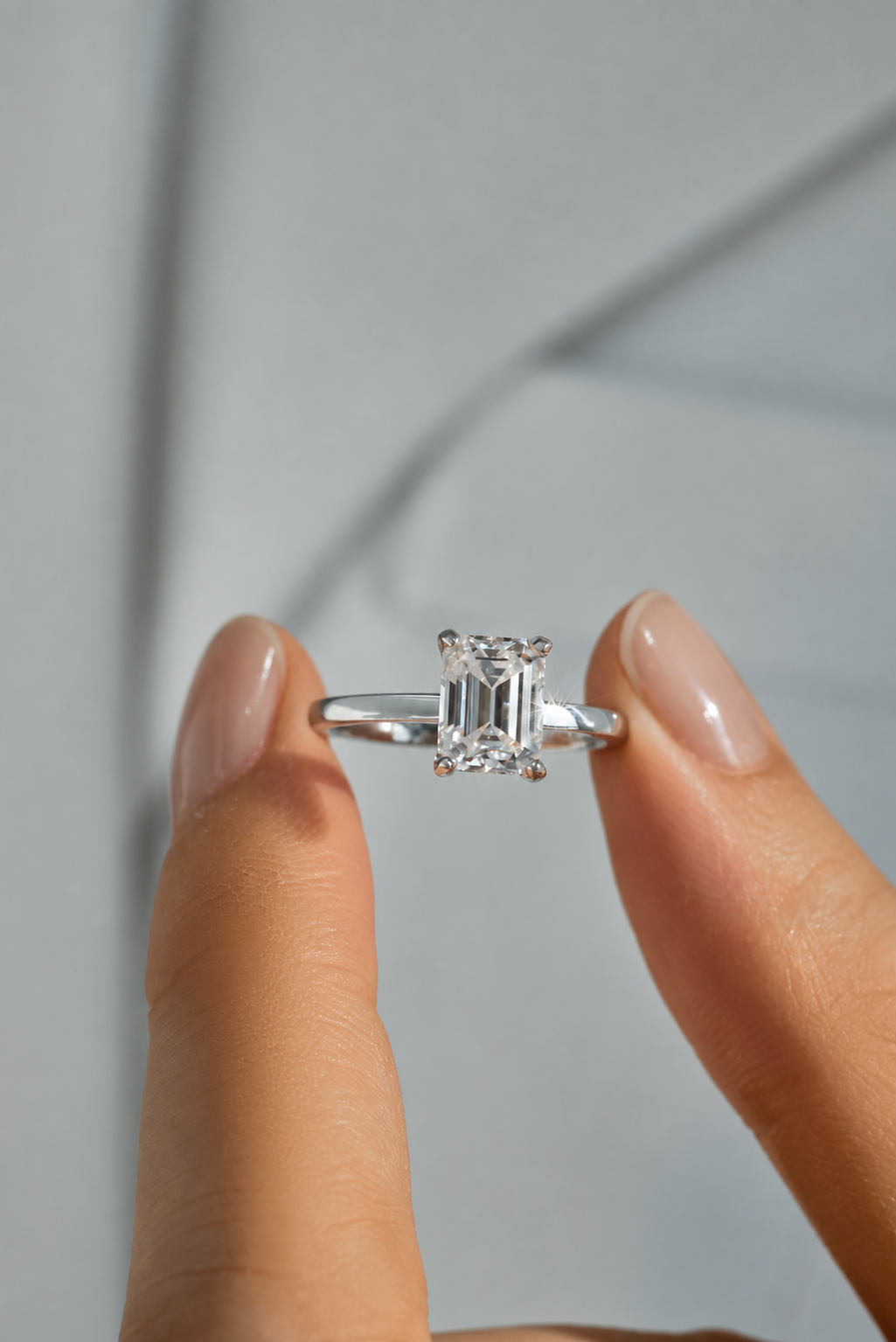 Anillo solitario de moissanita 2 ct en plata