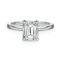 Anillo solitario de moissanita 2 ct en plata
