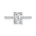 Anillo solitario de moissanita 2 ct en plata