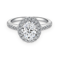 Anillo halo de moissanita 1,5 ct en plata