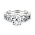 Anillo de pavé de moissanita 2 ct en plata