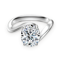 Anillo solitario de moissanita 3 ct en plata