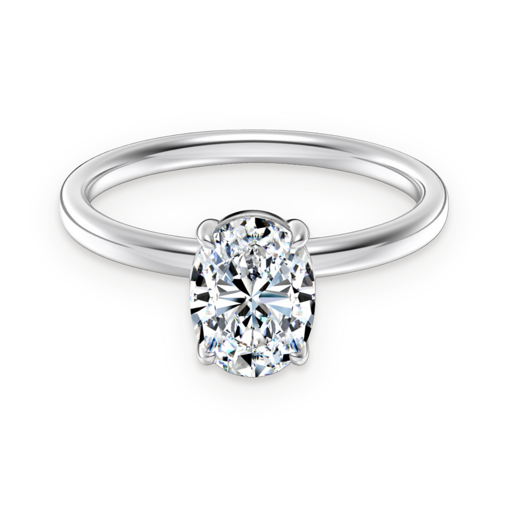 Anillo solitario de moissanita 1,5 ct en plata