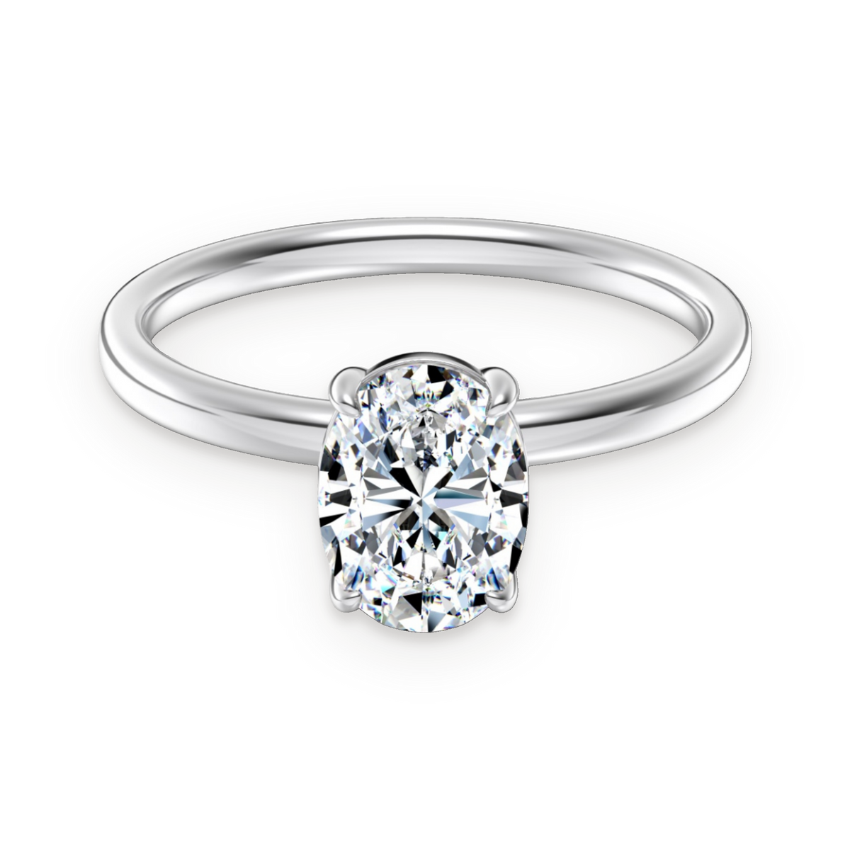 Anillo solitario de moissanita 1,5 ct en plata