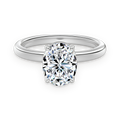 Anillo solitario de moissanita 2 ct en plata