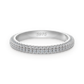 Anillo de banda pavé de moissanitas 0,735 ct en plata