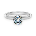Anillo solitario de moissanita 1,0 ct en plata