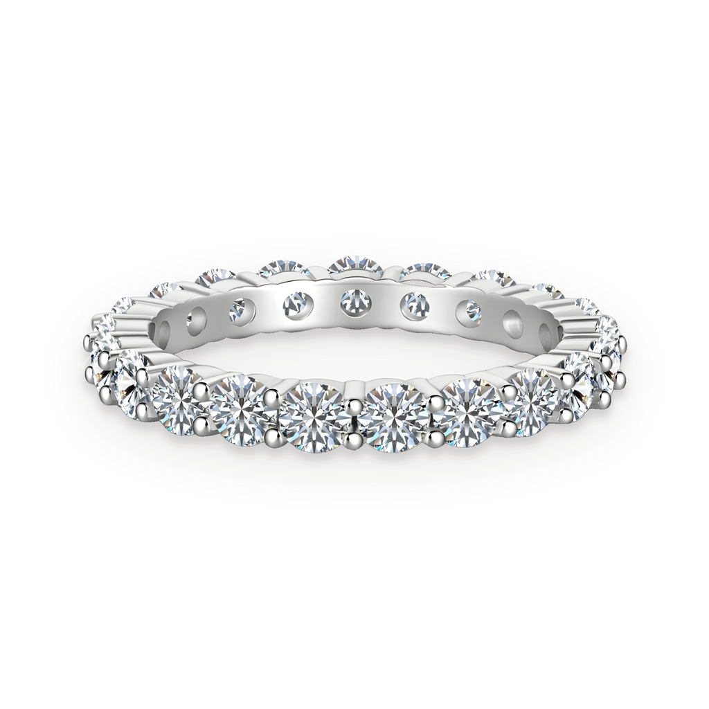 Anillo eternity de moissanitas 1,9 ct en plata