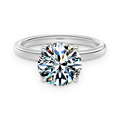 Anillo solitario de moissanita 3,0 ct en plata