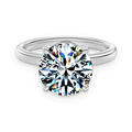 Anillo solitario de moissanita 4 ct en plata