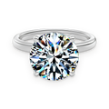 Anillo solitario de moissanita 5 ct en plata