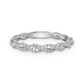 Anillo trenzado de moissanitas 0,245 ct en plata