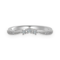 Anillo de tres piedras de moissanitas 0,12 ct en plata
