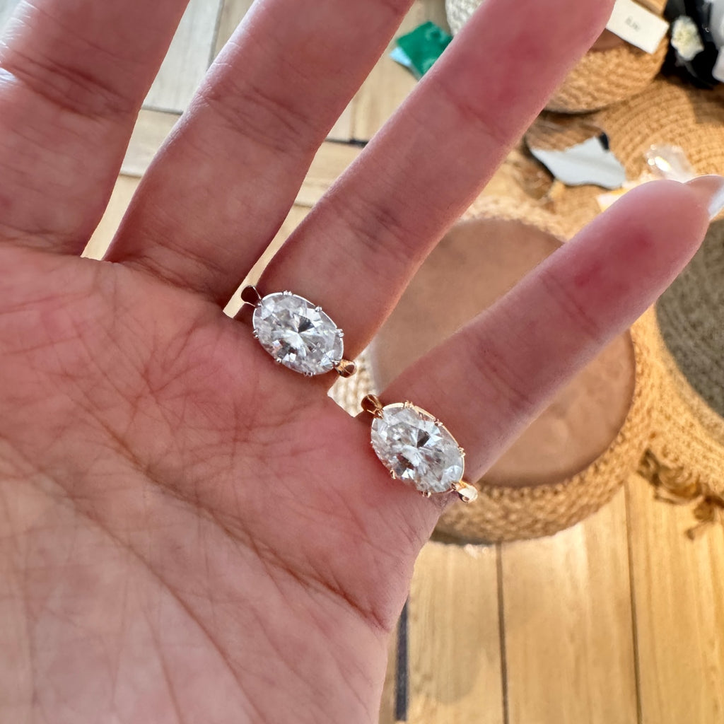 Anillo solitario de moissanita 4,5 ct en plata