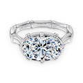 Anillo solitario de moissanita 4,5 ct en plata