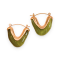 Pendientes de aro en V en acero dorado
