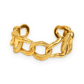 Pulsera brazalete de eslabones en acero dorado