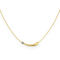 Collar con barra curva de moissanita 0,1 ct dorado
