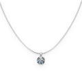 Collar con colgante redondo de moissanita 3 ct en plata