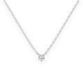 Collar con corazón de moissanita 0,3 ct en plata