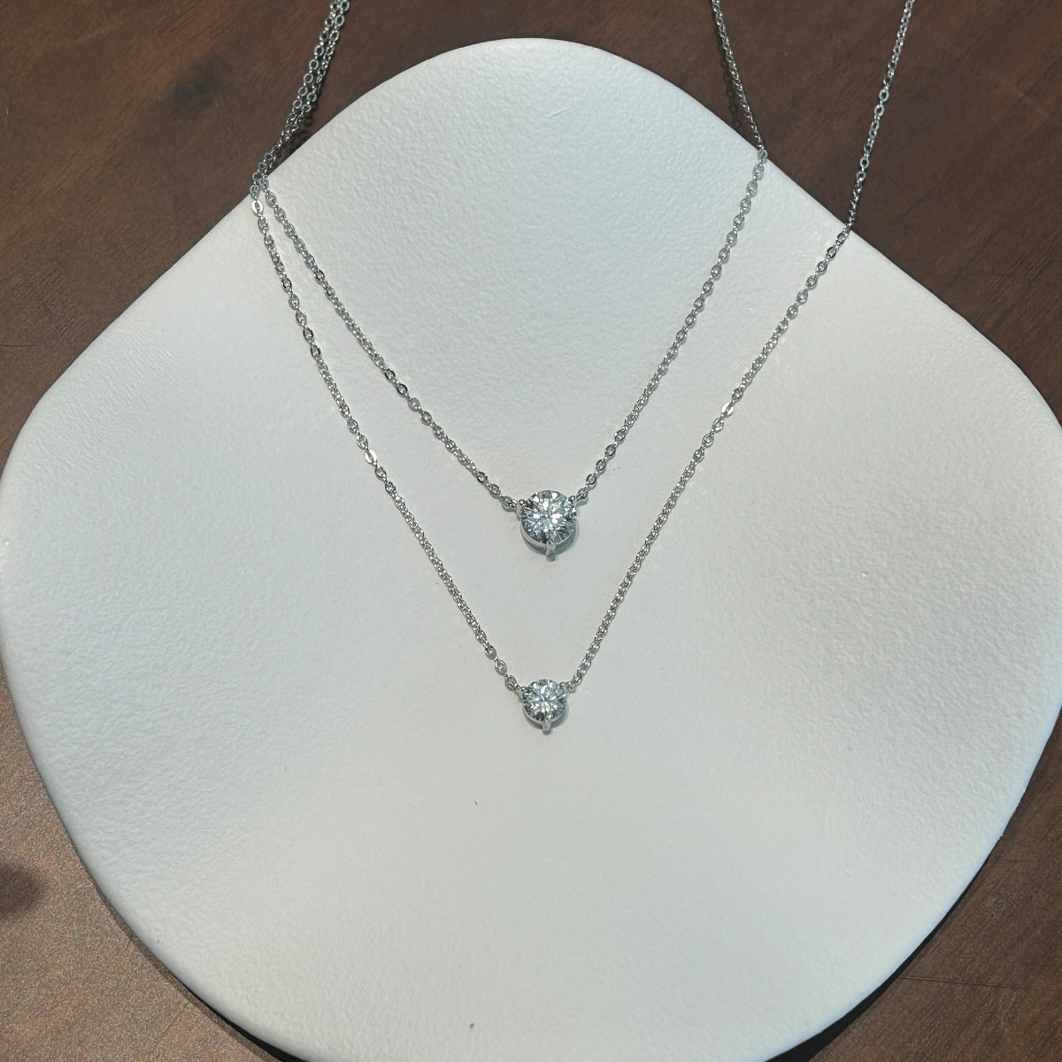 Collar con corazón de moissanita 0,5 ct en plata