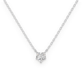 Collar con corazón de moissanita 0,8 ct en plata