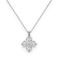 Collar con flor de moissanitas 3,2 ct en plata