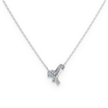 Collar con lazo de moissanita 0,6 ct en plata