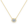 Collar con óvalo de moissanita 2 ct dorado