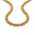 Collar de aros en acero dorado