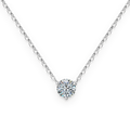 Collar con moissanita de 0,5 ct en plata
