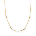 Collar de circonitas talla marquesa en acero dorado