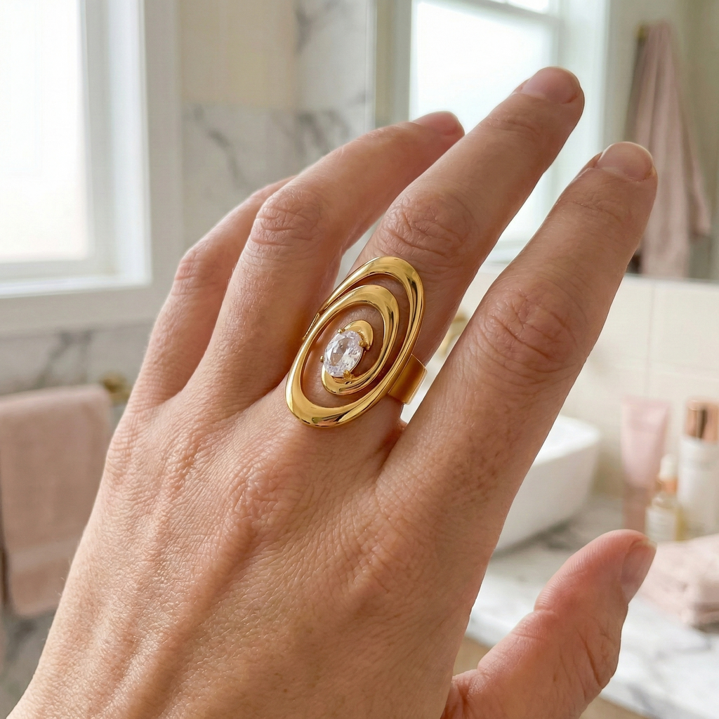 Anillo Halo Zircon