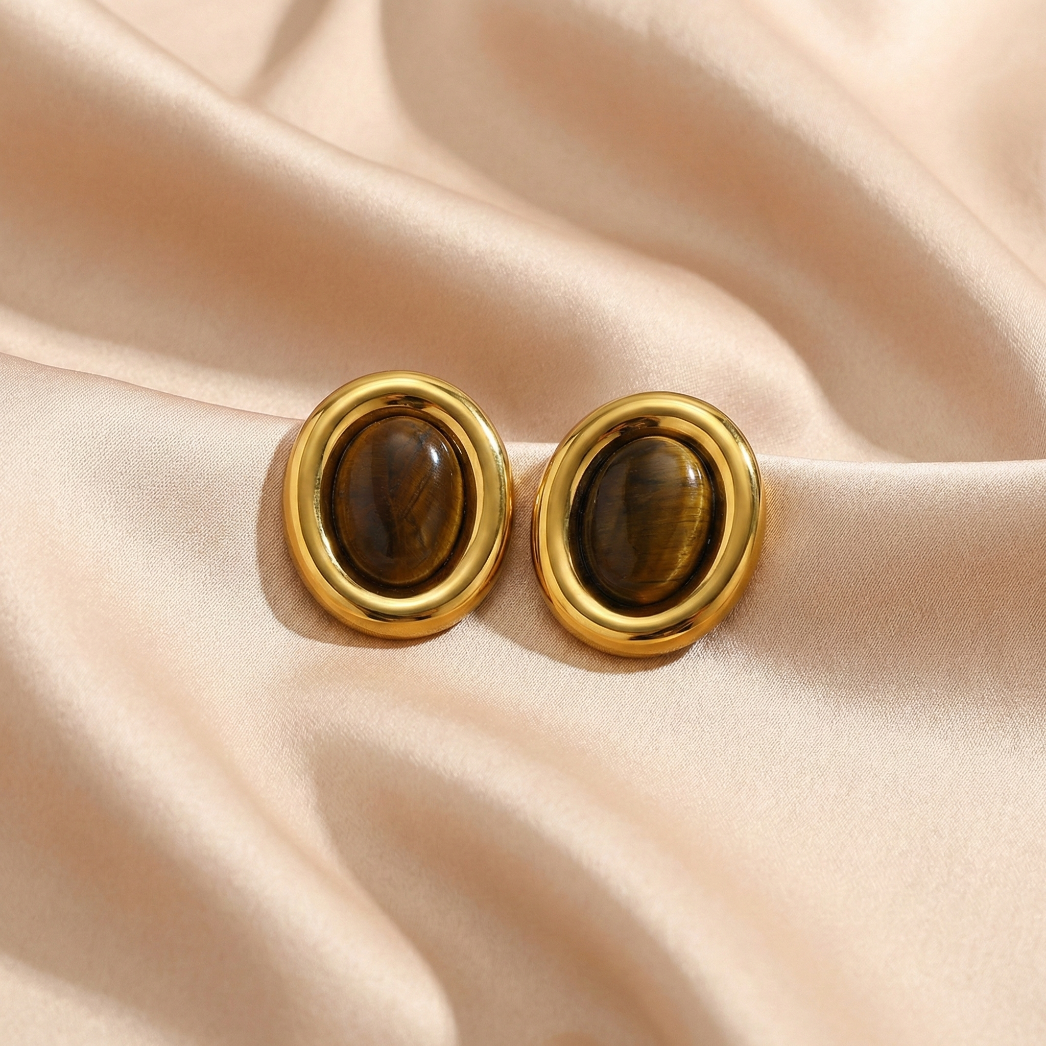 Pendientes Solaire Ojo de Tigre