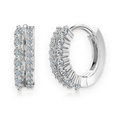 Pendientes de aro de moissanitas 0,414 ct en plata